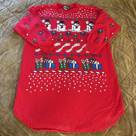 Starlit Nights Other - Vintage Starlit Nights Long Sleeve Christmas  Sleep Shirt Nightgown One Size